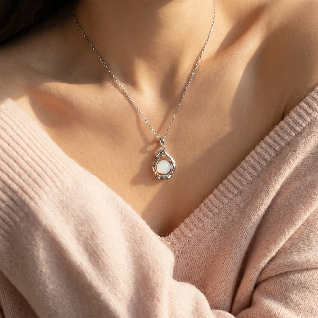 Lunar Shell Aromatherapy Necklace