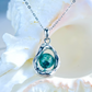 Crystal Breeze aromatherapy jewellery by Lilanimus, silver white gold-plated diffuser necklace