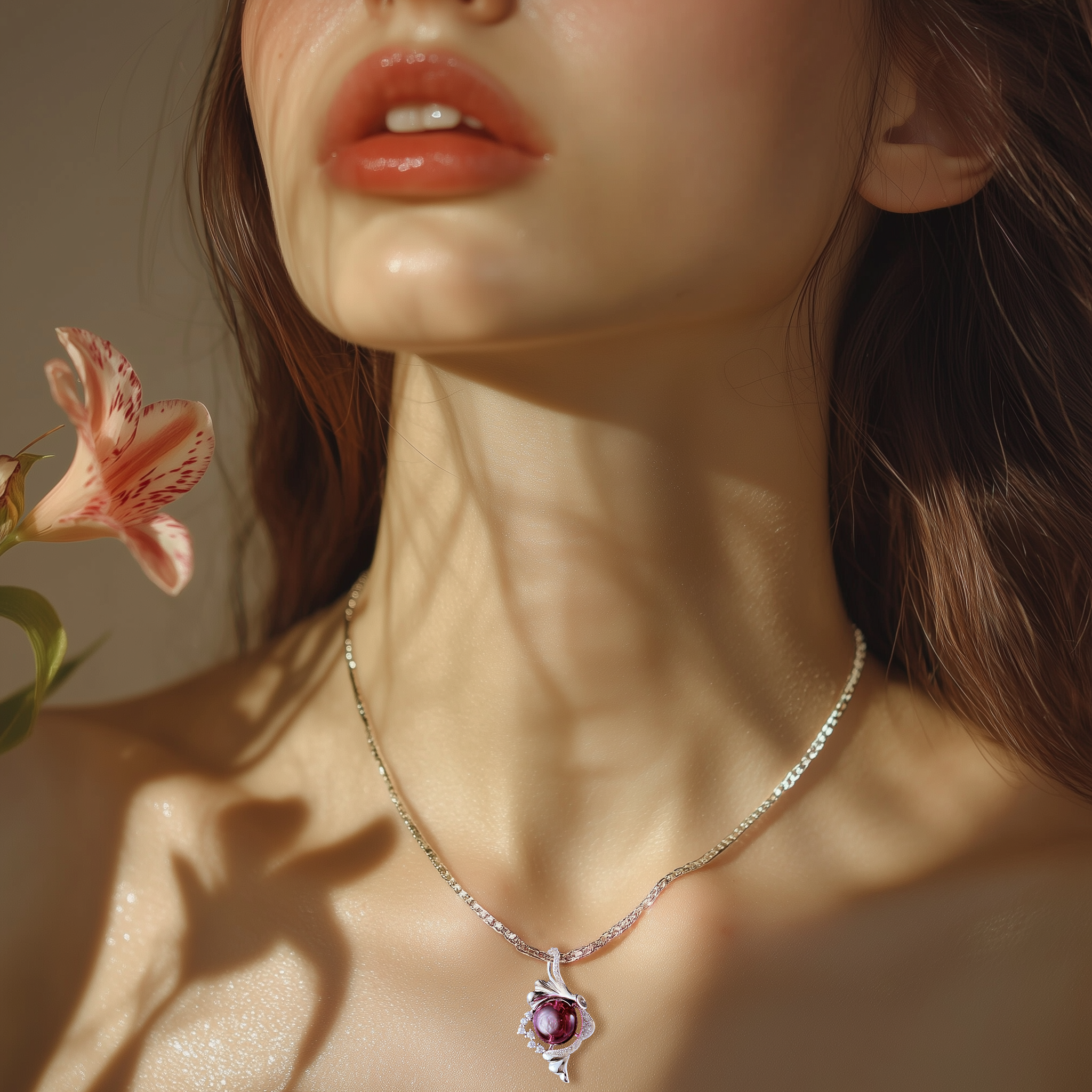 red spider lily necklace Red Spider Lily Diffuser Necklace