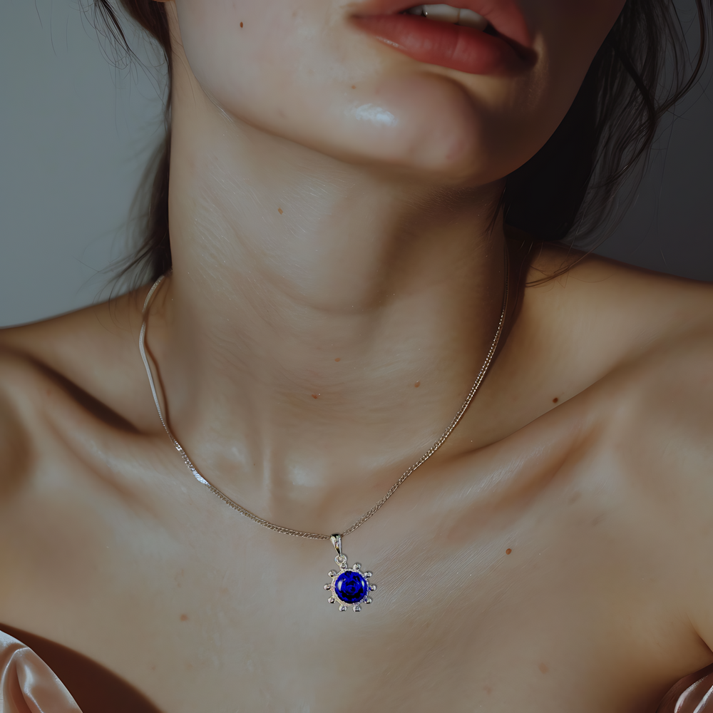 Petit Corail Bleu Diffuser Necklace