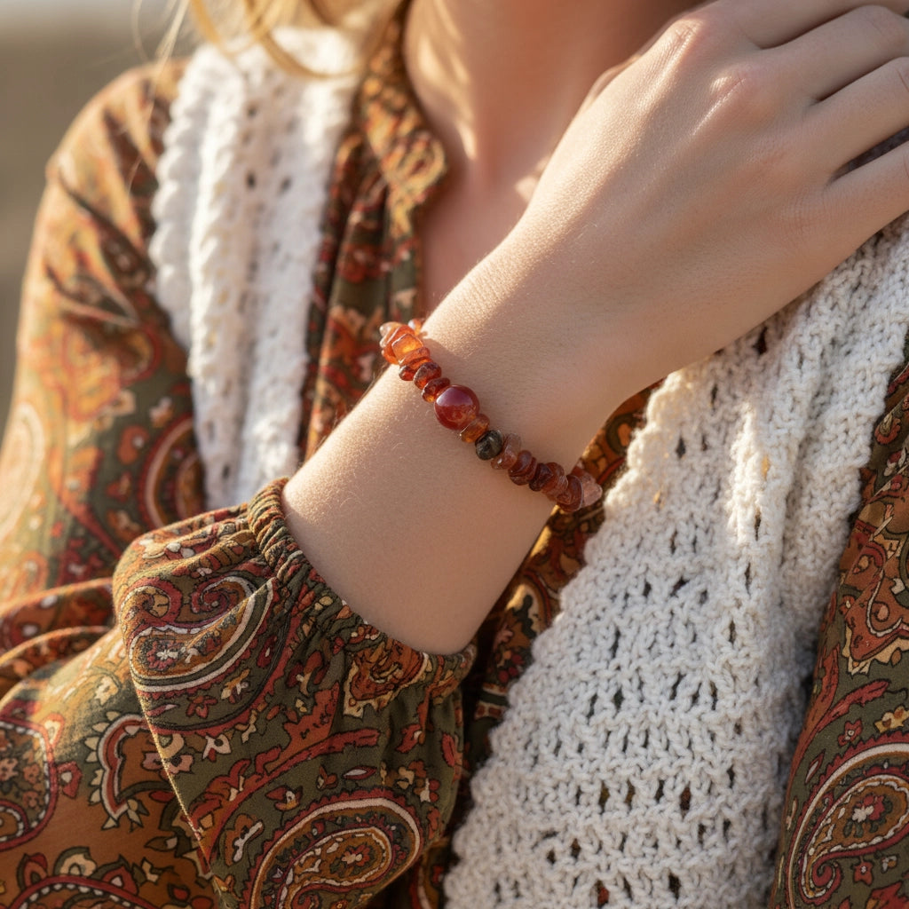 Agate Rouge Diffuser Bracelet